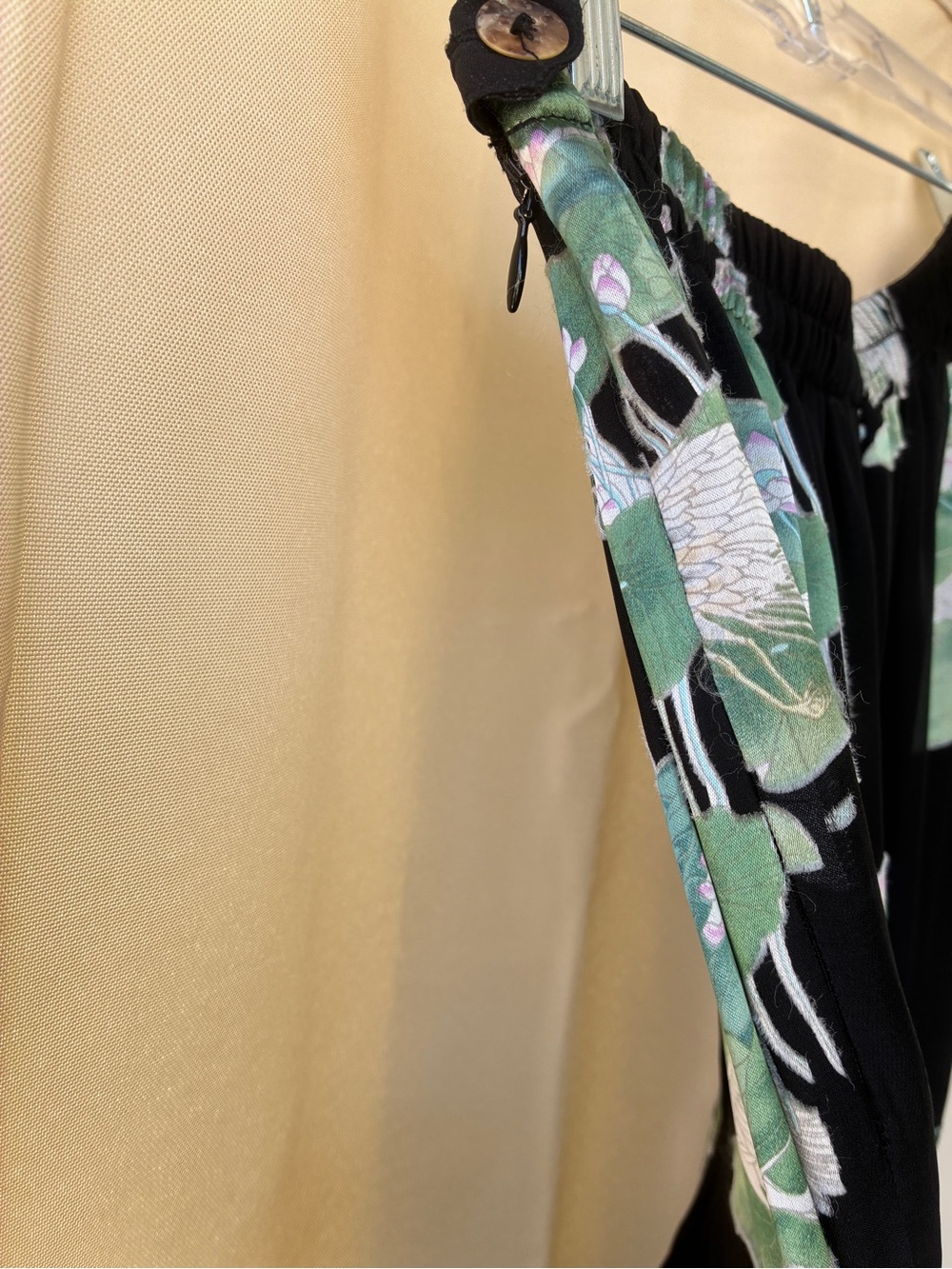 Citron Santa Monica Silk Blend Duster Top & Pants Crane Print Medium - Picture 7 of 16